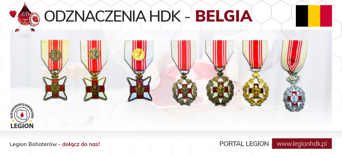 belgia odznaczenia na swiecie wyroznienia medale krzyze krwiodawstwo oddaj krew klub legion legionhdk