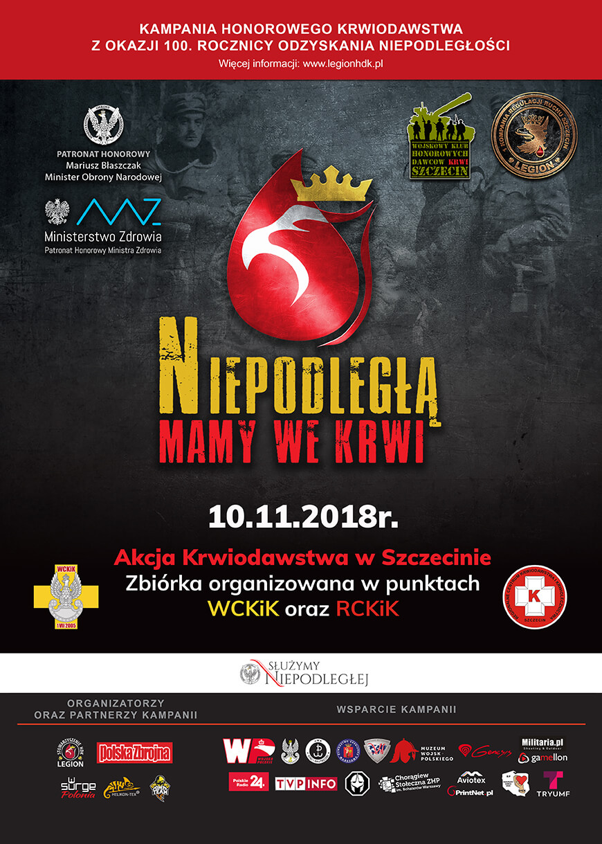 akcja krwiodawstwa 10 11 18 wat akcja krwiodawstwa niepodlegla polska zbrojna legionhdk1