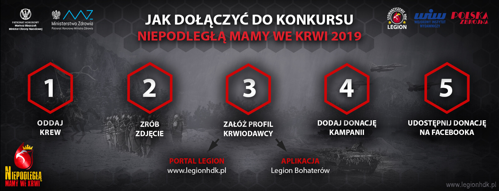 jak dolaczyc konkurs niepodlegla mamy we krwi polska zbrojna krwiodawstwo legionhdk